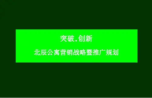北辰公寓营销战略暨推广规划(终稿)