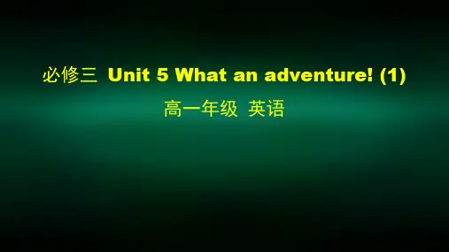 高一英语(外研版)-必修三-Unit-5-What-an-adventure!-(1)-2ppt课件