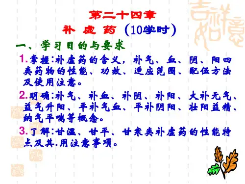中药第24章--补益药