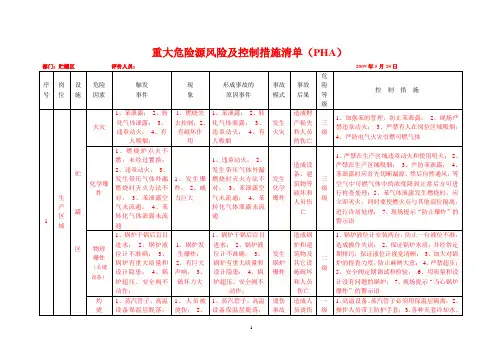 重大危险源风险分析