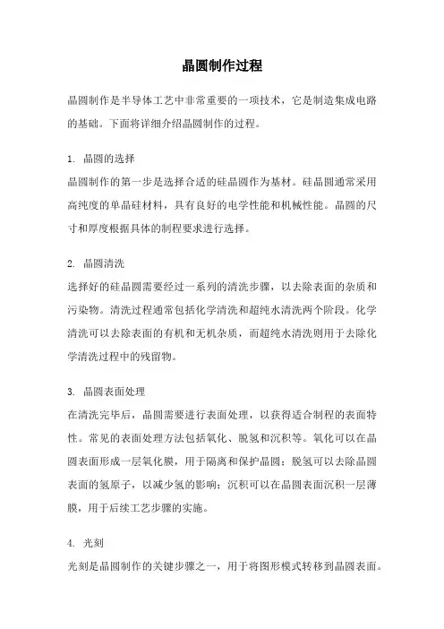 晶圆制作过程