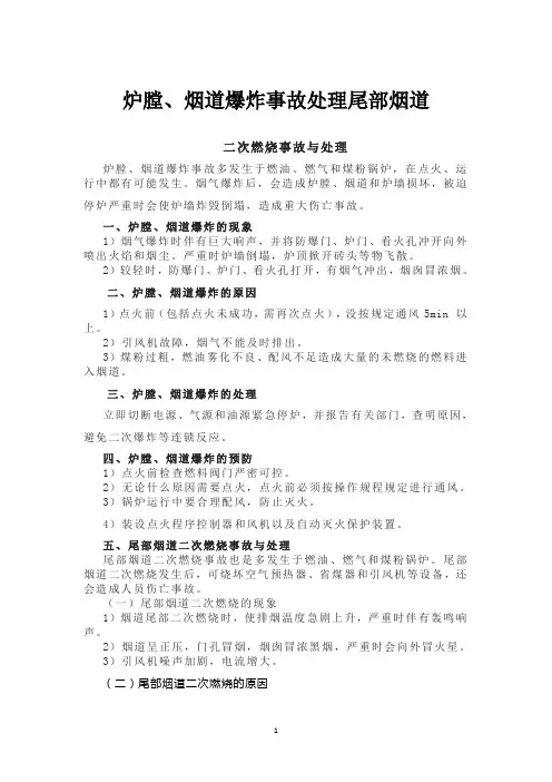 炉膛、烟道爆炸事故处理尾部烟道