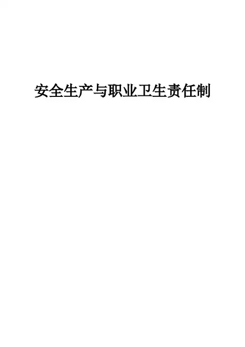 安全生产与职业卫生责任制