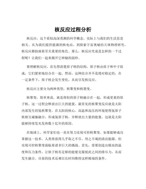 核反应过程分析