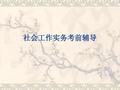 社会工作实务总复习(中级)