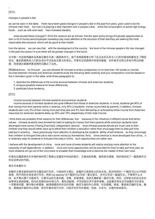 大学英语四六级考试写作题型分析及范文（3）