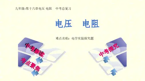 人教版九年级物理《电压 电阻》中考总复习课件