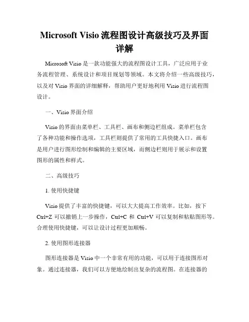 Microsoft Visio流程图设计高级技巧及界面详解