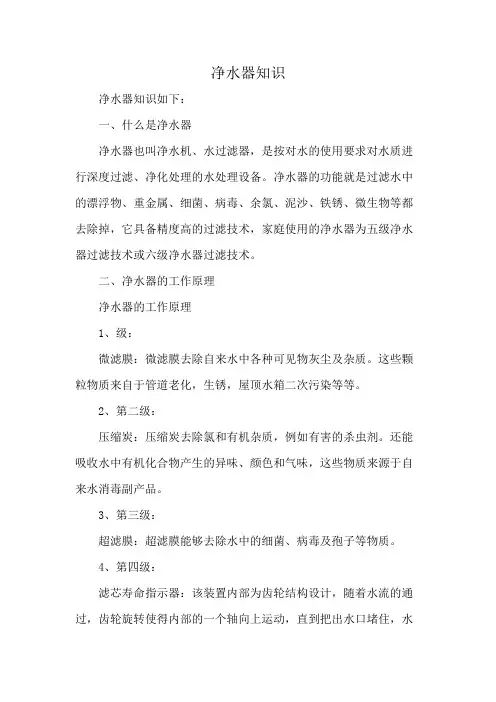 净水器知识