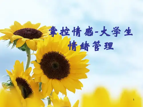 大学生心理健康教育--情绪与情绪管理PPT课件