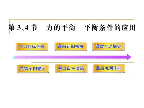 5.3、5.4力的平衡平衡条件的应用课件41(鲁科版必修1)