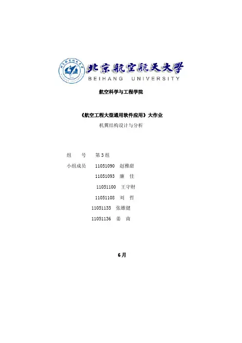 北航航空工程大型通用软件应用大作业样本