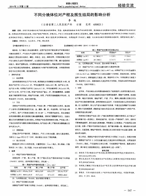 不同分娩体位对产程及围生结局的影响分析