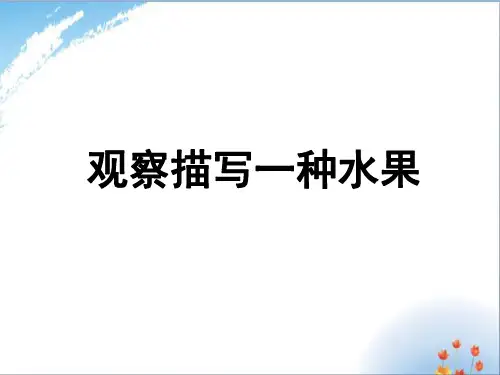 《观察描写水果》作文优秀课件PPT