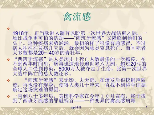 H7N9流感ppt课件