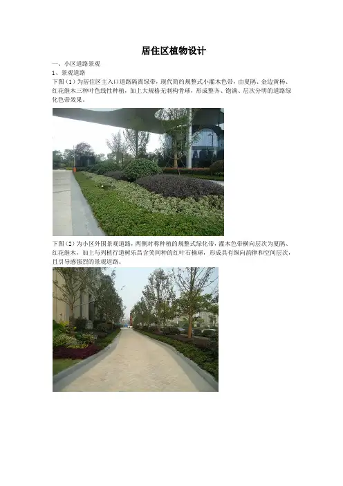 居住区道路,停车位,架空层植物设计