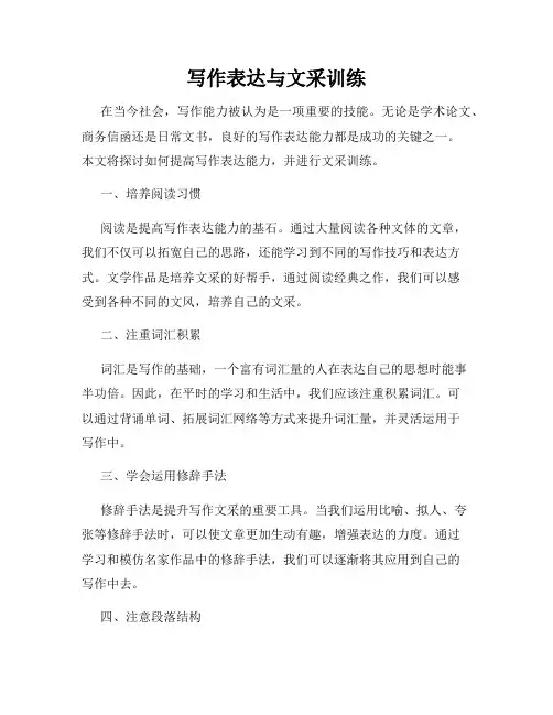 写作表达与文采训练
