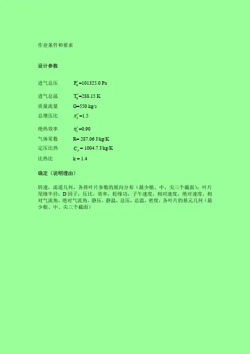 北航叶轮机高等气动力学大作业