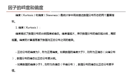 因子的峰度和偏度