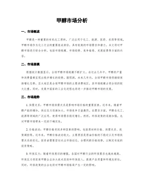 甲醇市场分析