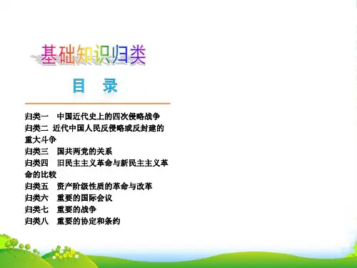 (盐城专用)中考历史复习方案 基础知识归类课件 人教