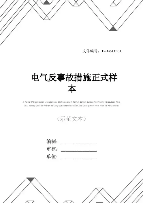电气反事故措施正式样本