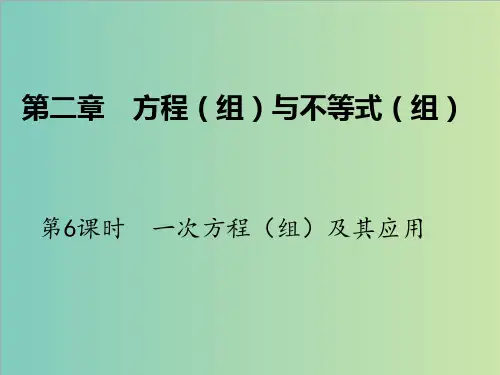 6.第6课时 一次方程(组)及其应用(PPT课件)