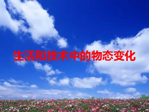 1.5生活和技术中的物态变化-北师大版八年级物理上册优质教学课件