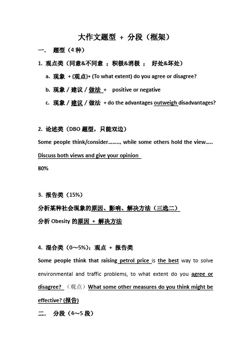 雅思写作方法-大作文