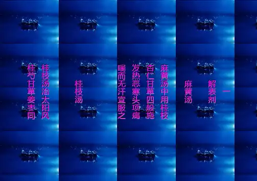 《方剂学》重点方歌