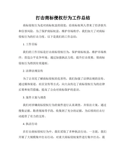 打击商标侵权行为工作总结