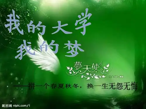 我的大学_我的梦主题班会