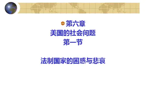 第六章：美国的社会问题 第一节