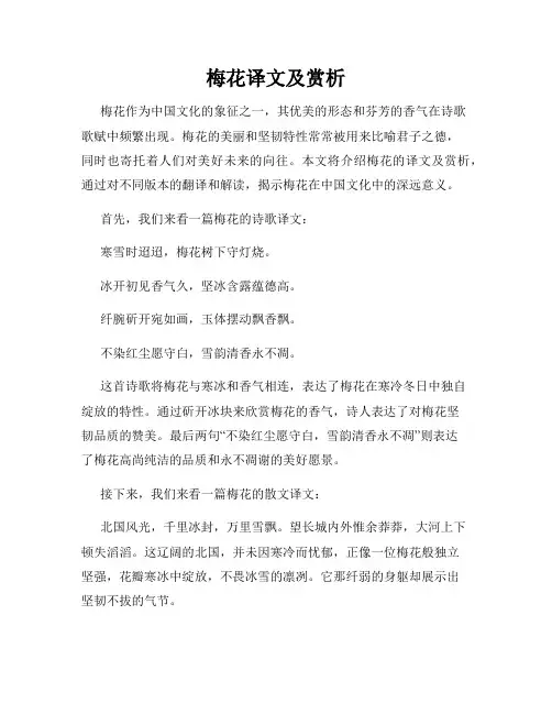 梅花译文及赏析