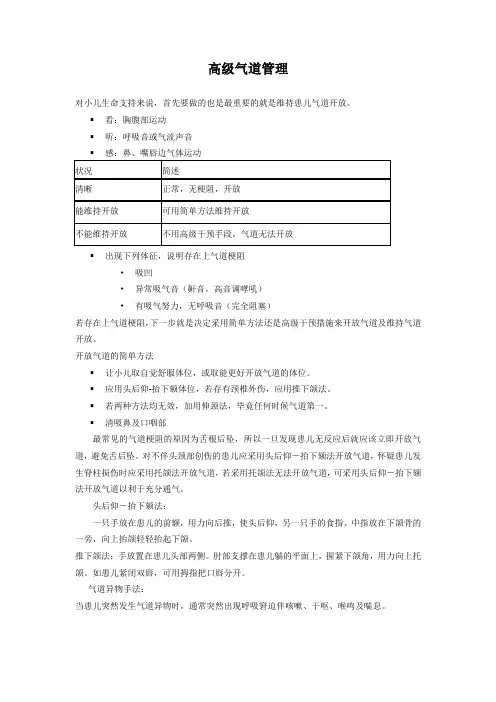高级气道管理