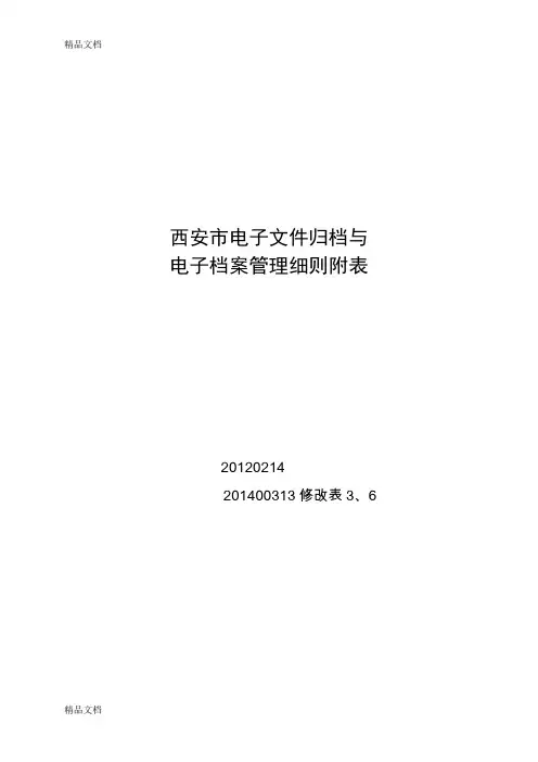 (整理)电子文件归档与管理表格集0313