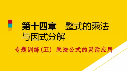 专题训练乘法公式的灵活应用ppt(精选文档)