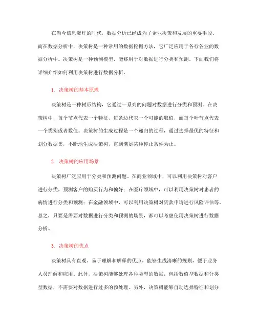 如何利用决策树进行数据分析(Ⅲ)