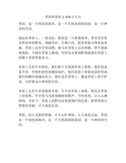 草原即景作文450字左右