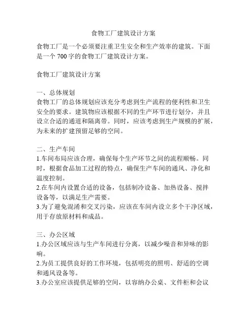 食物工厂建筑设计方案