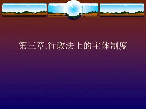 行政法行政主体