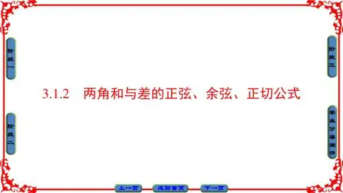 高中数学人教A版(课件)必修四 第三章 三角恒等变换 3.1.2