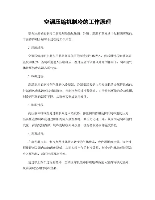 空调压缩机制冷的工作原理