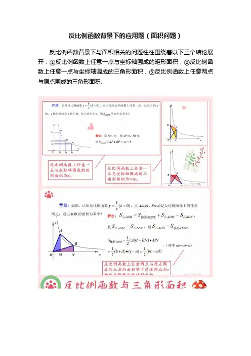 反比例函数背景下的应用题（面积问题）