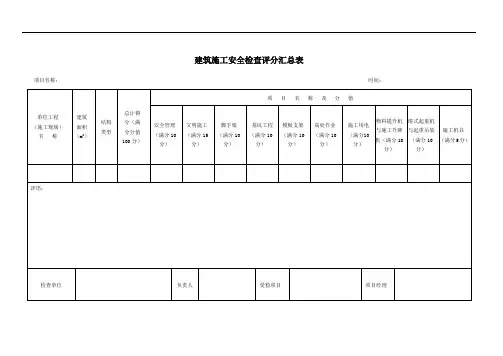 《建筑施工安全检查标准》JGJ59-2011(全套)