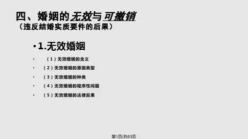 婚姻无效与可撤销PPT课件