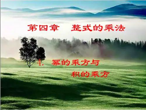幂的乘方与积的乘方(一)精选教学PPT课件