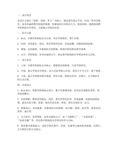 教学机构形象墙设计方案