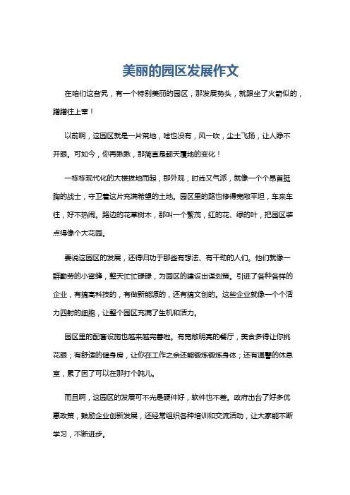 美丽的园区发展作文