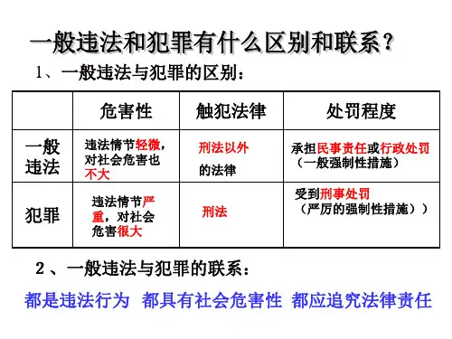 一般违法与犯罪的区别PPT幻灯片
